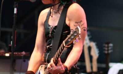 La chanteuse de rock américaine Joan Jett le 2 mai 2008 sur scène