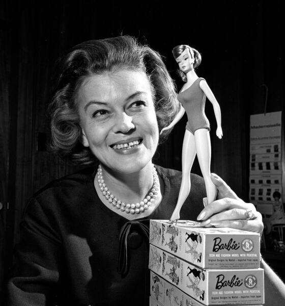 charlotte johnson with 1965 barbie doll