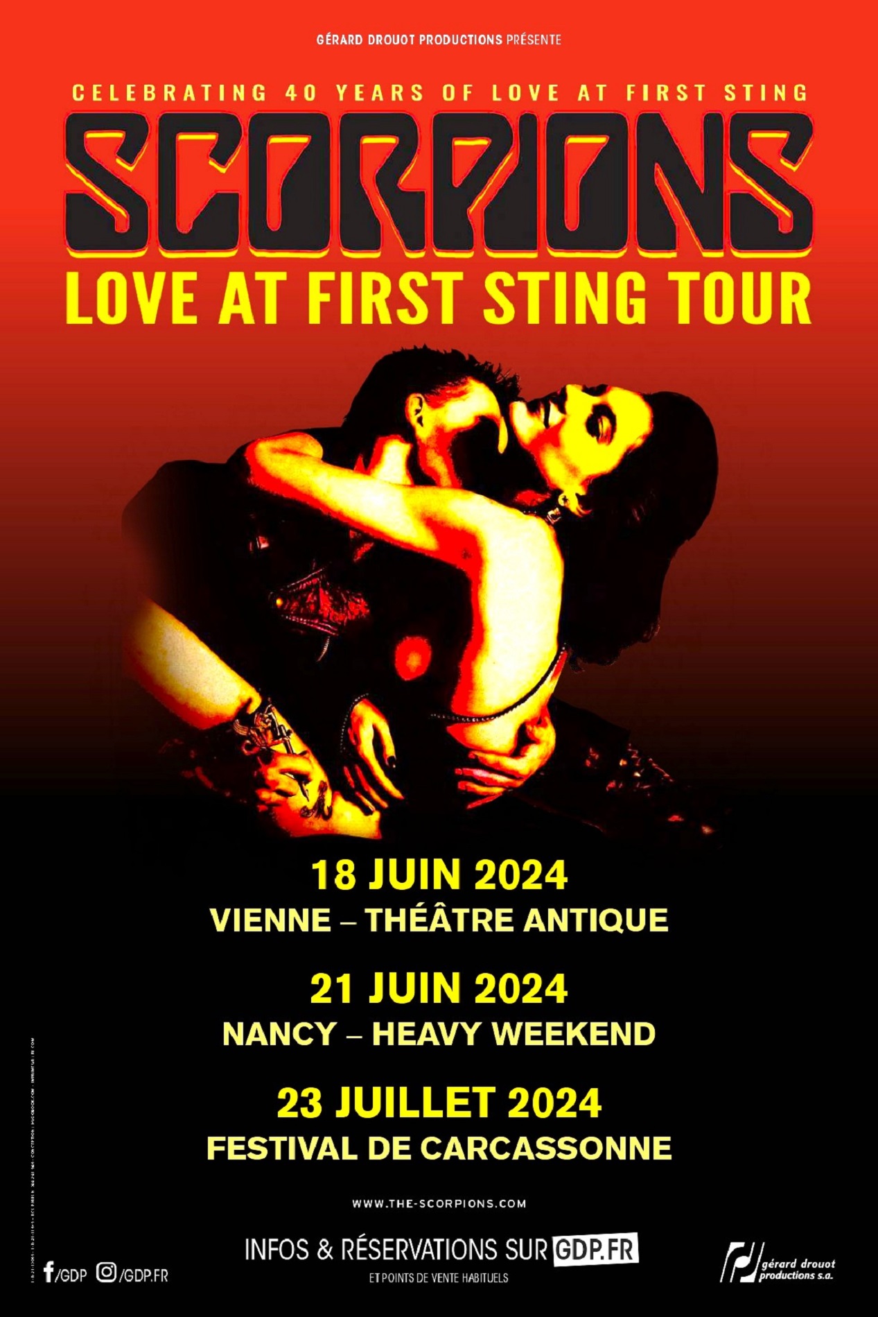 scorpions 2024 love at first sting tour france - Vintage