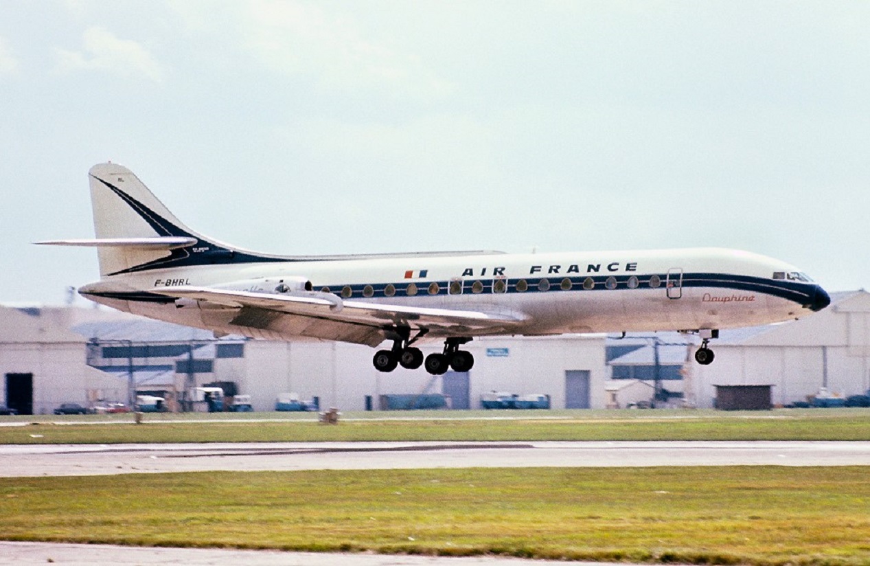 caravelle air france mai 1971 heathrow atterrissage - Vintage