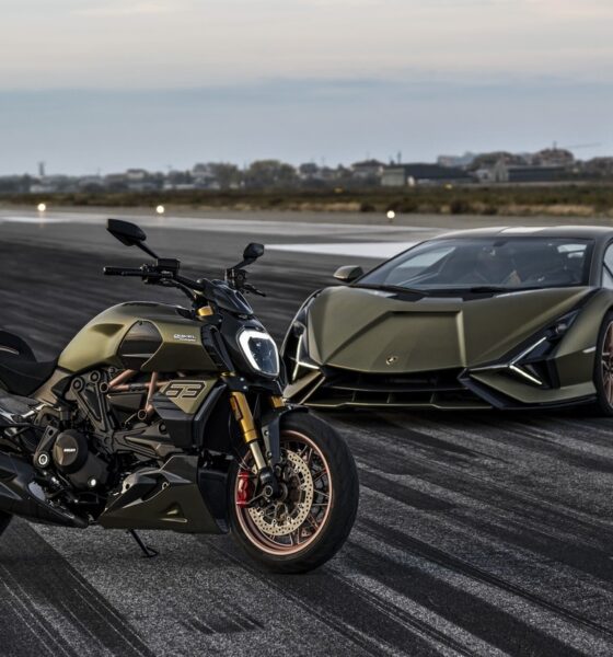 Première collaboration entre Ducati et Lamborghini avec une moto Diavel 1260 et une auto Sian FKP 37