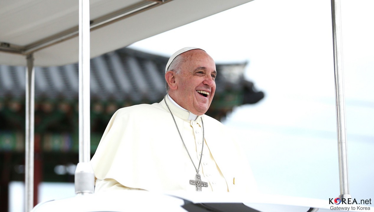 Le Pape François en voyage en Corée du Sud en 2014