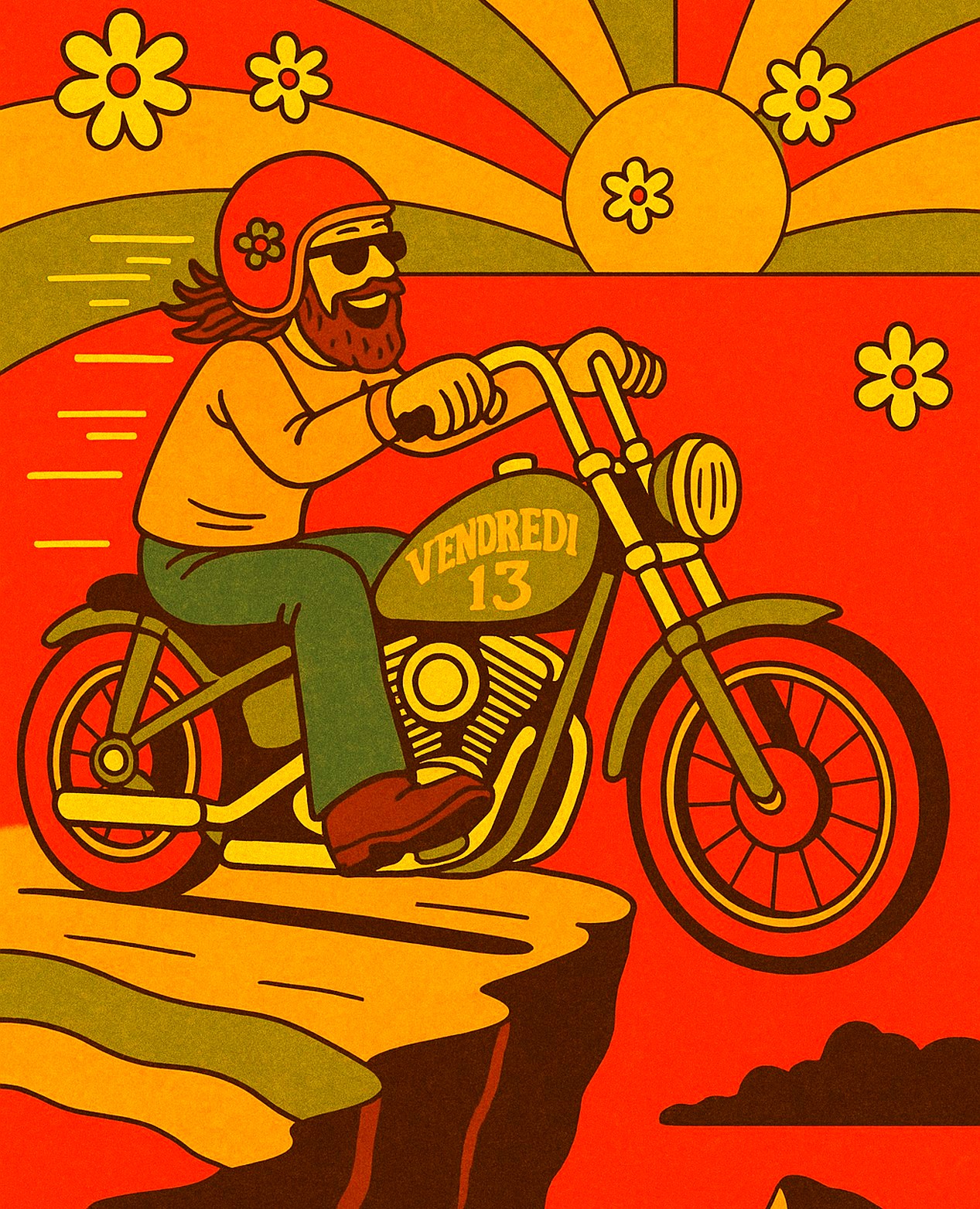 Illustration décrivant la superstition du vendredi 13