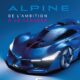 Couverture du livre qui raconte l'histoire de la marque Alpine, de sa naissance à aujourd'hui, aux éditions Sophia
