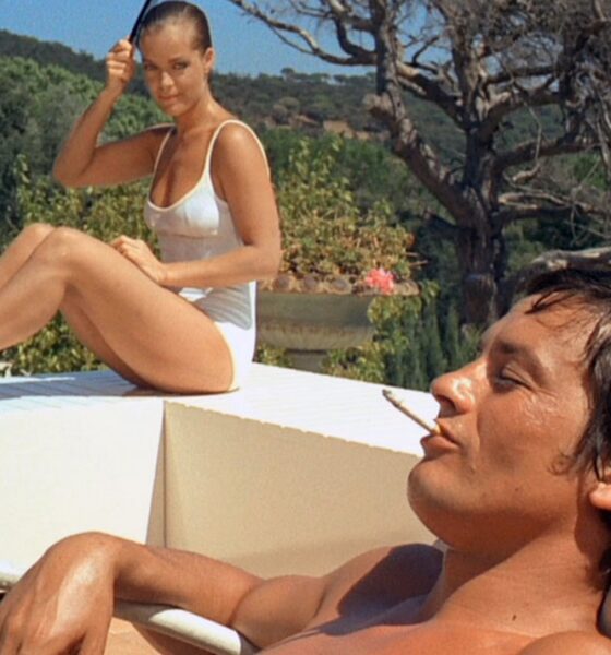Romy Schneider et Alain Delon dans le film La Piscine