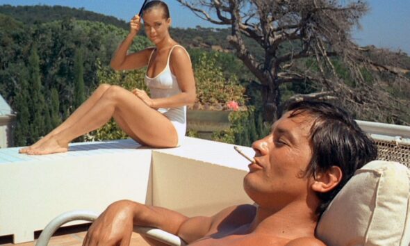 Romy Schneider et Alain Delon dans le film La Piscine