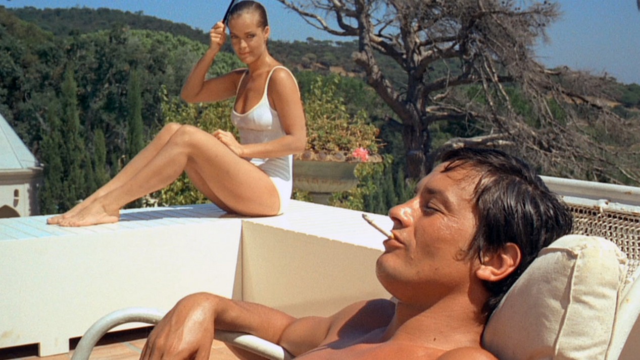 Romy Schneider et Alain Delon dans le film La Piscine