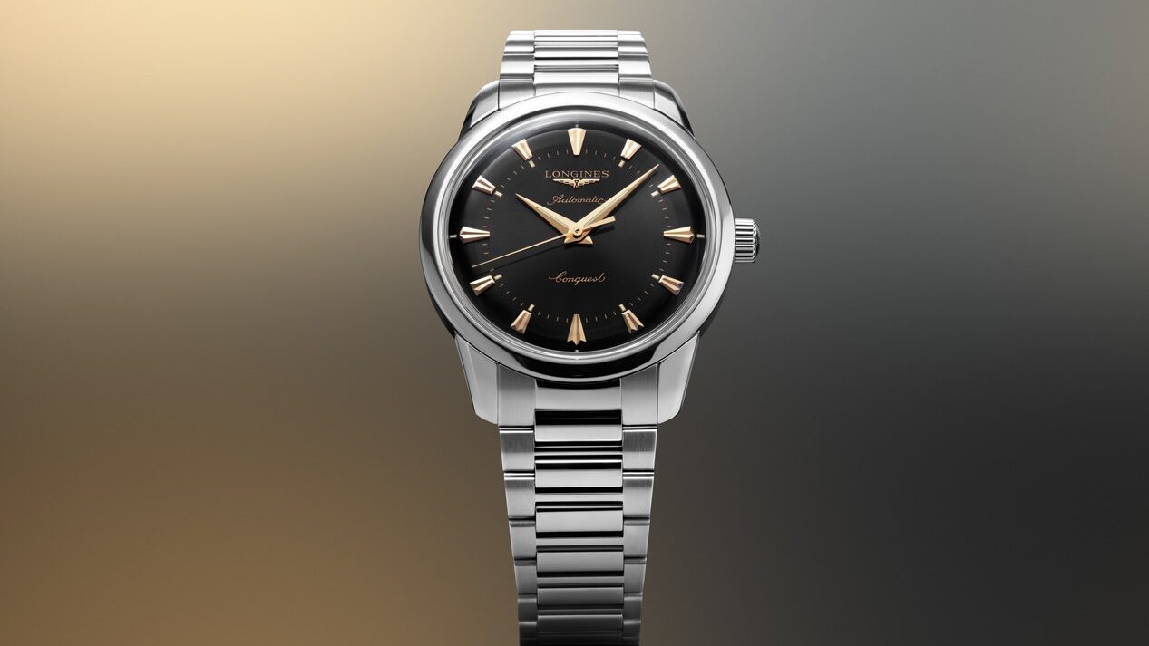 longines conquest heritage noire rotated