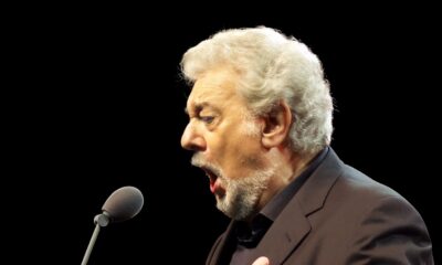 Le ténor espagnol Placido Domingo sur scène au Budapest Aréna le 10 août 2016