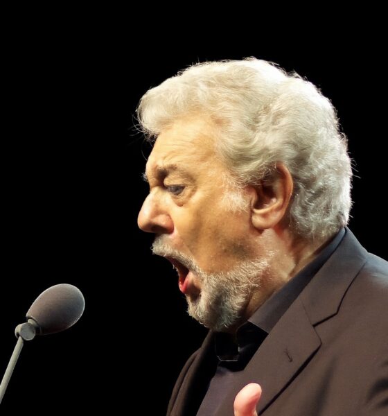 Le ténor espagnol Placido Domingo sur scène au Budapest Aréna le 10 août 2016
