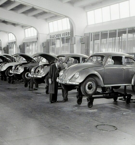Usine de fabrication Volkswagen qui produit la Coccinelle