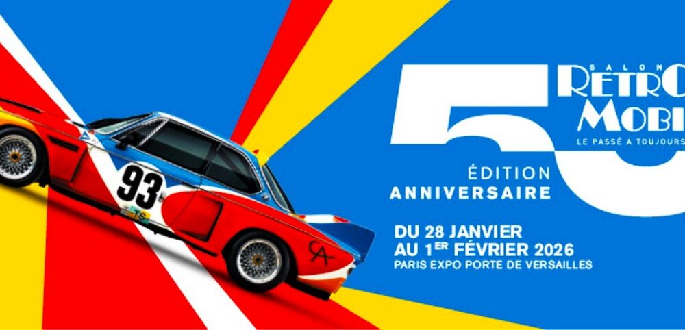 Affiche du salon Rétromobile 2026