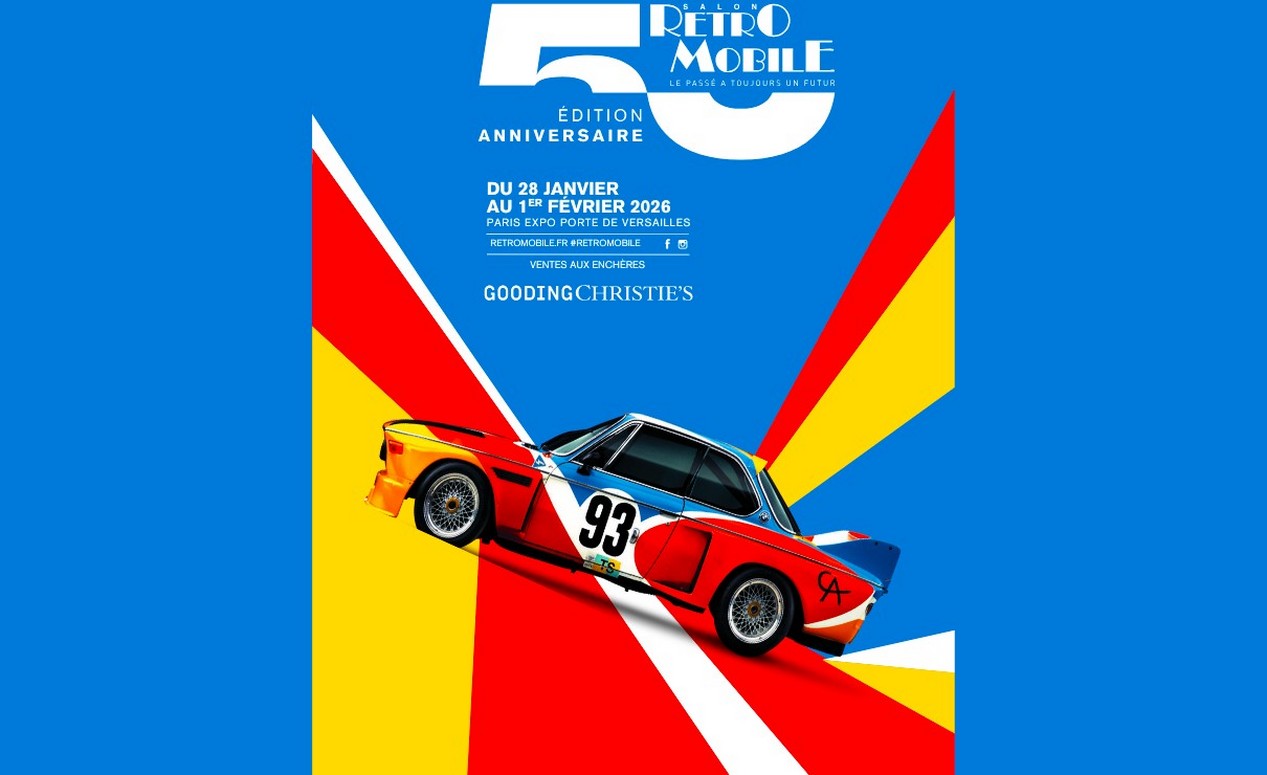 Affiche du salon Rétromobile 2026