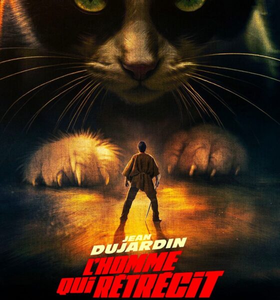 Affiche du film l'homme qui rétrécit avec Jean Dujardin sorti le 22 octobre 2025