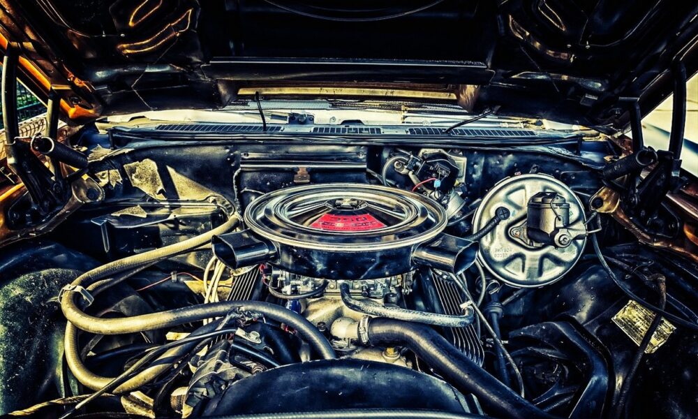 Moteur de voiture américaine vintage