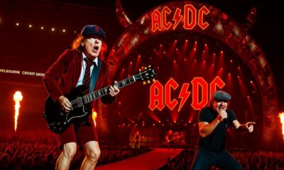 Le groupe de hard-rock australien AC/DC en concert à Melbourne