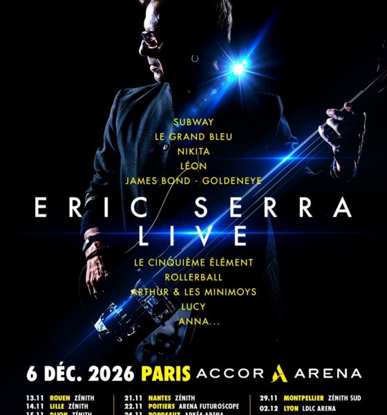 Affiche de la tournée du compositeur de musiques de films Éric Serra pour 2026