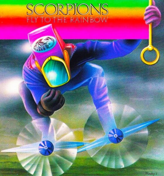 Pochette du disque Fly to the rainbow, deuxième album du groupe de hard-rock allemand Scorpions