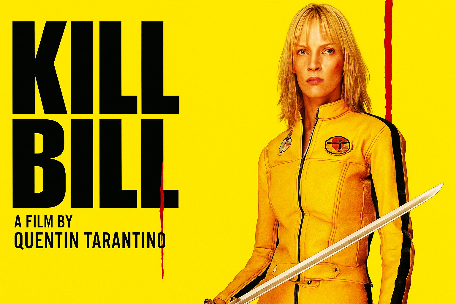 Affiche du film de Quentin Tarantino KILL BILL 1 sorti en 2003 réalisée par intelligence artificielle