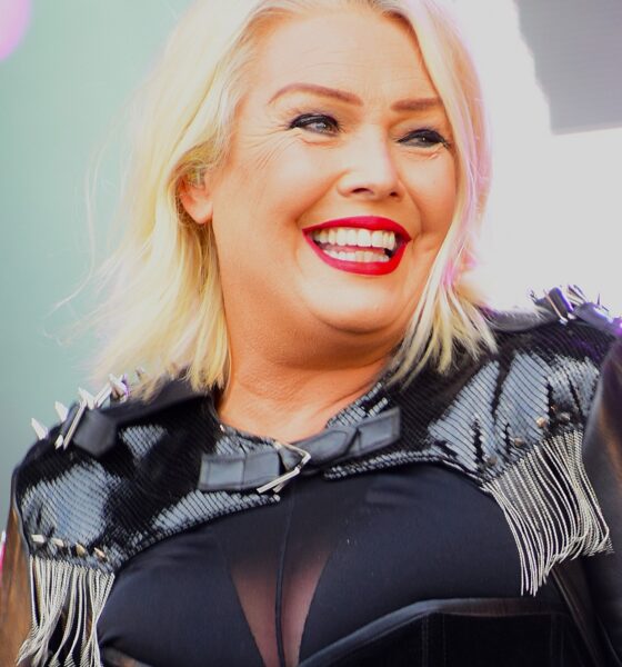 La chanteuse britannique Kim Wilde le 31 juillet 2021 lors d'un concert à Liverpool