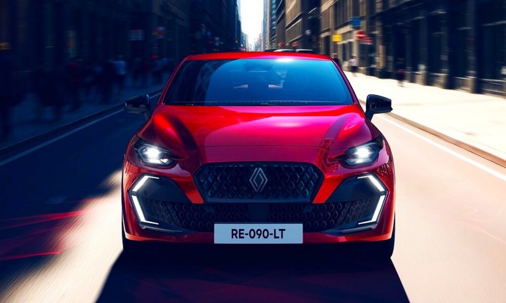 Voiture Renault Clio VI modèle 2026 en rouge