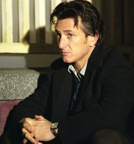 L'acteur américain Sean Penn sur le tournage du film Mystic River, réalisé par Clint Eastwood en 2003