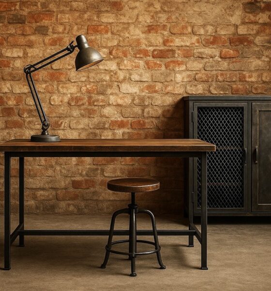 Meubles vintage conçus en métal et tubes d'acier