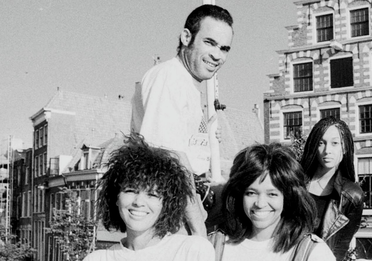 Le groupe de disco allemand Boney M en 1991 à Harlem