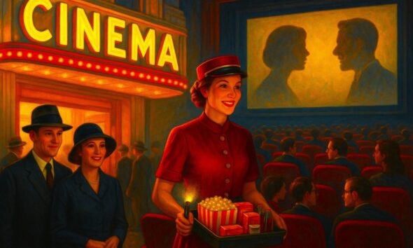 Salle de cinéma vintage