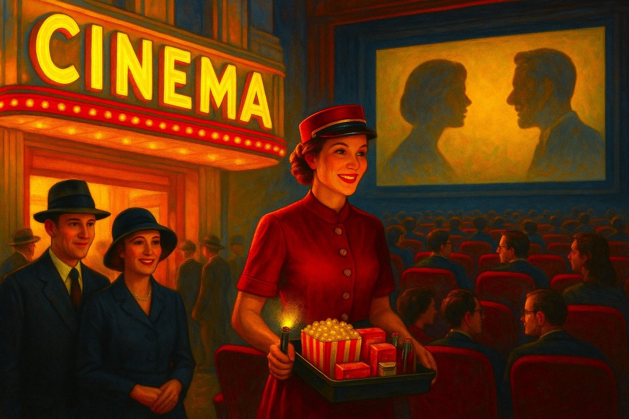 Salle de cinéma vintage