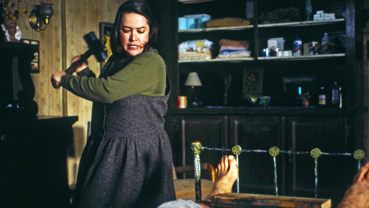 L'actrice américaine Kathie Bates dans le film Misery sorti en 1990