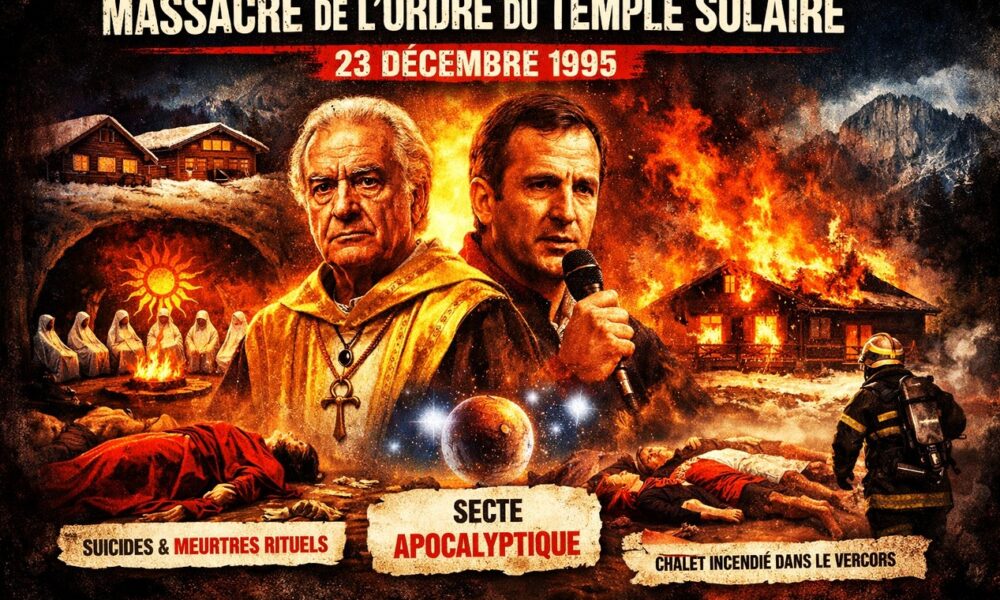 Illustration du massacre de l'Ordre du Temple Solaire du 23 décembre 1995