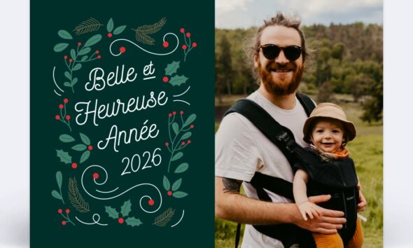 Carte de voeux 2026 avec des photos personnelles
