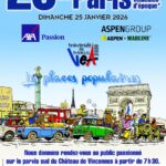 Affiche de la 26ème Traversée de Paris en véhicules anciens