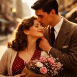 couple d'amoureux qui s'embrassent dans la rue