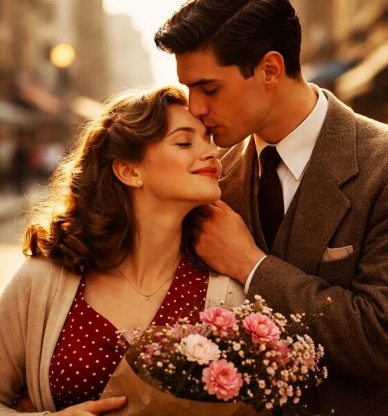 couple d'amoureux qui s'embrassent dans la rue