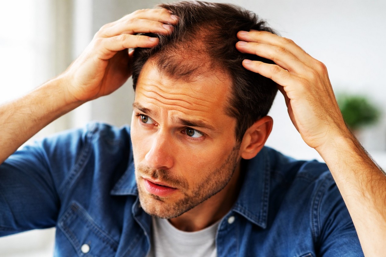 Homme qui perd ses cheveux