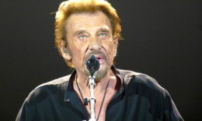 Le chanteur Johnny Hallyday en concert le 23 février 2016
