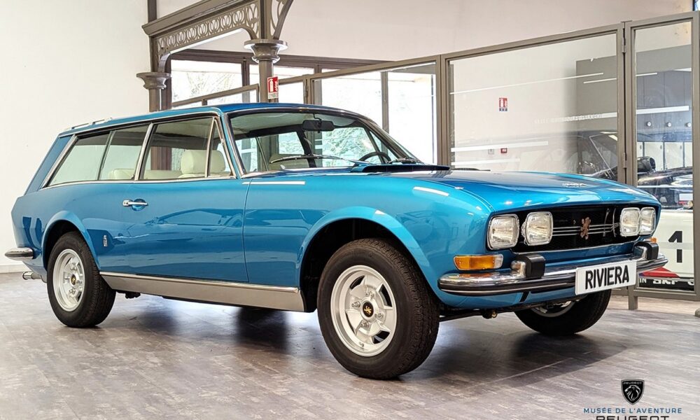 Concept de break de chasse Peugeot 504 Riviera couleur bleue
