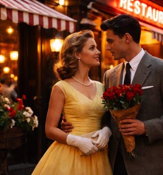 Couple amoureux dans les années 50