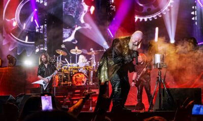 Le groupe de hard-rock anglais Judas Priest en concert le 19 juin 2024 à Madrid