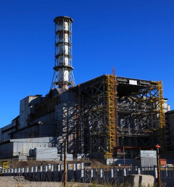 réacteur numéro 4 de la centrale nucléaire de tchernobyl en 2010