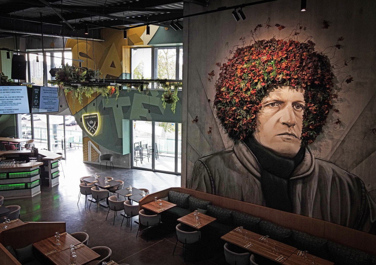 Le footballeur Robert Herbin joueur de l'ASSE