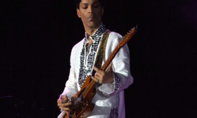 Le chanteur Prince à Coachella sur scène le 26 avril 2008