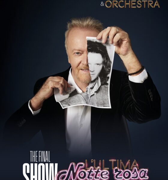 Affiche de la tournée mondiale 2026 du chanteur italien Umberto Tozzi
