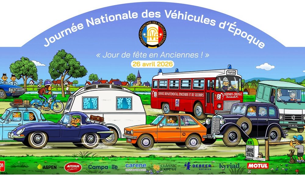 affiche de la journée nationale des véhicules d'époque le 26 avril 2026