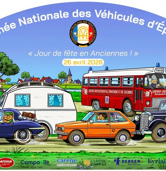 affiche de la journée nationale des véhicules d'époque le 26 avril 2026