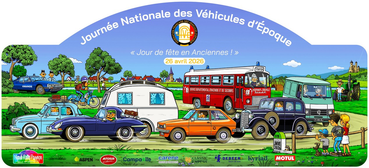affiche de la journée nationale des véhicules d'époque le 26 avril 2026