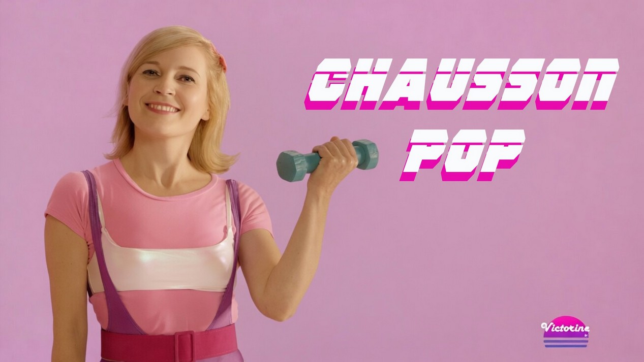 La chanteuse française Victorine affiche de son clip Chausson Pop