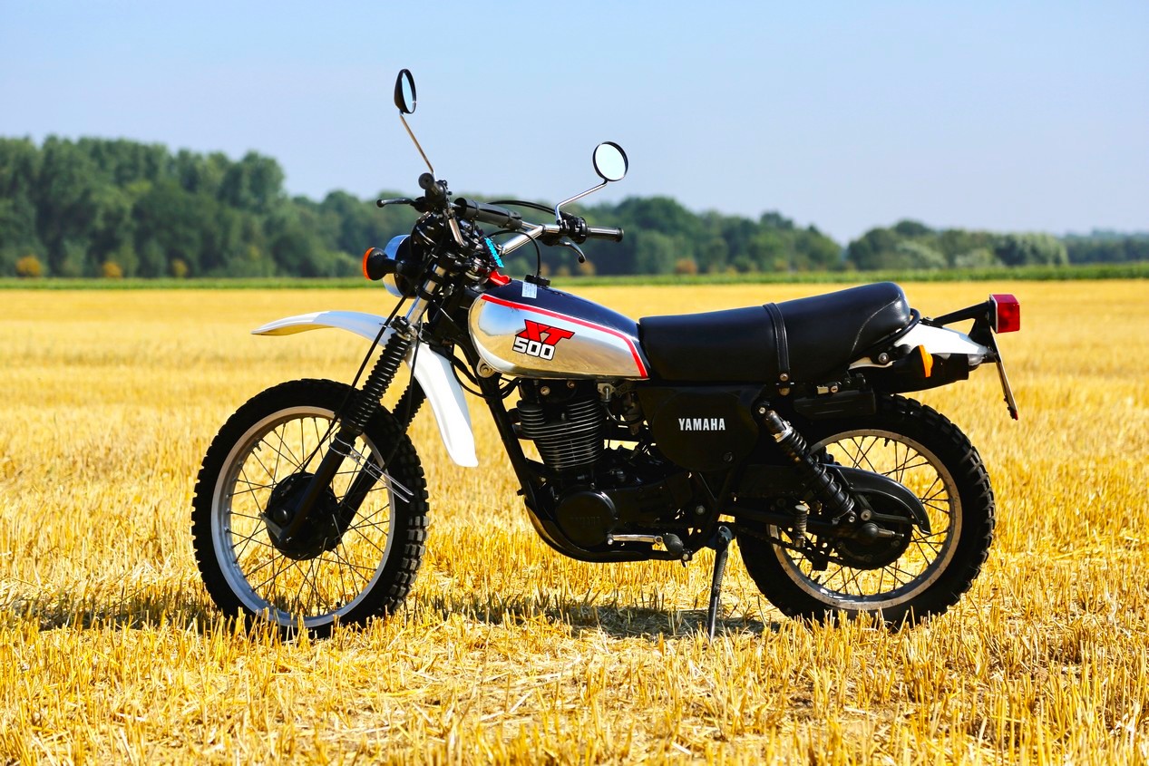 Yamaha XT 500 de 1986 en noir et argent